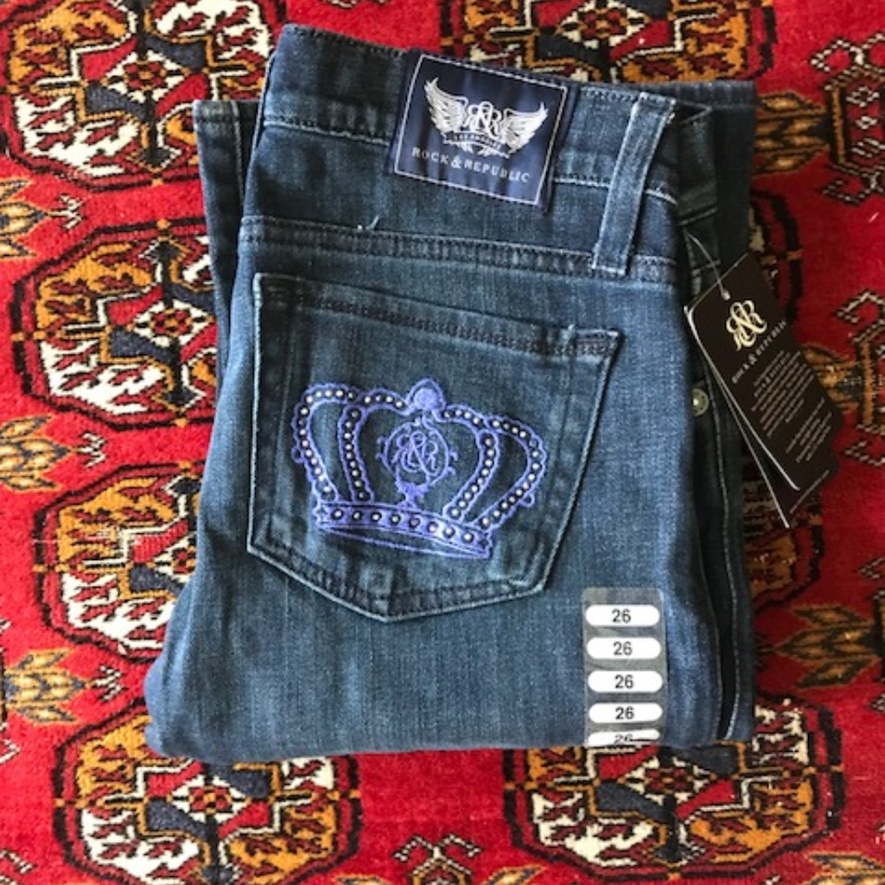 ROCK & REPUBLIC" Kasandra" Dark Denim Show Jeans
